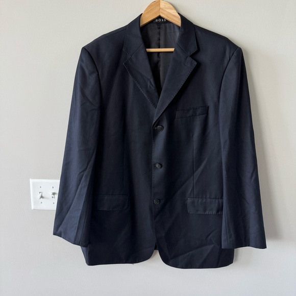 HUGO BOSS Wool Blend Black Blazer - Picture 9 of 10